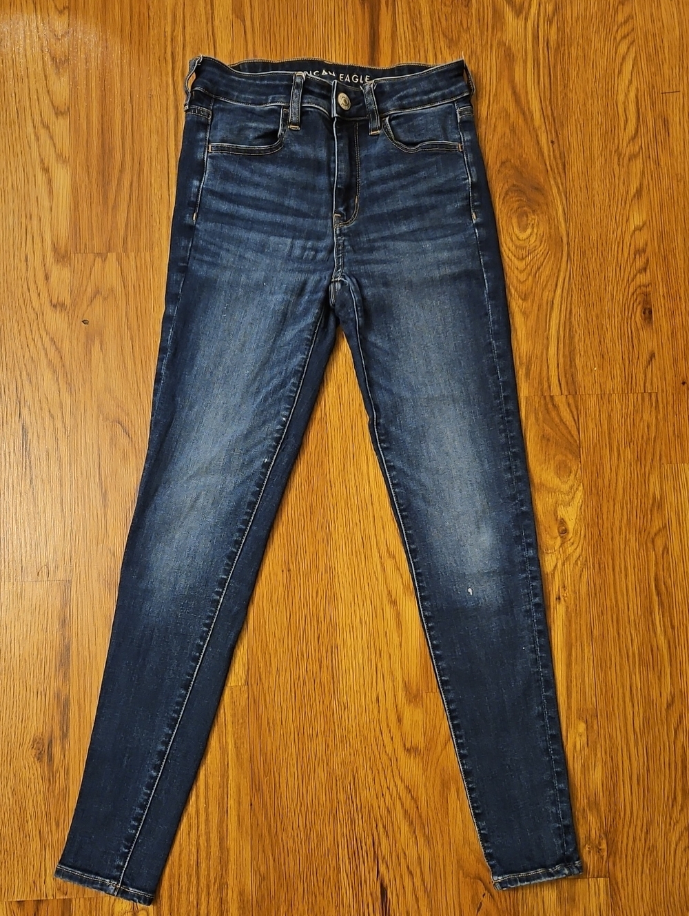 American Eagle Outfitters Dark Wash High-Rise Skinny Jeans